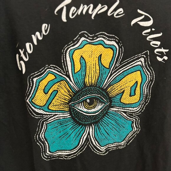 Stone Temple Pilots STP Eye Flower Black T-Shirt - UNISEX Medium - Picture 3 of 9